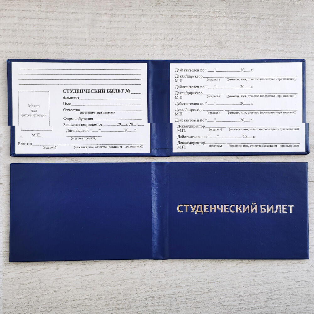 Российский студенческий билет — пример 2
